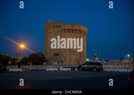 Europe, Italy, Sardinia Porto Torres - Aragonese tower Stock Photo