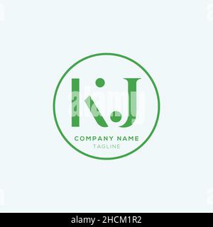 Creative modern KJ Letter Business Logo Design Alphabet Icon Vector Symbol. Creative elegant letter KJ logo template. Stock Vector