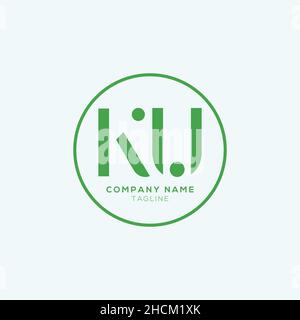 Creative modern KU Letter Business Logo Design Alphabet Icon Vector Symbol. Creative elegant letter KU logo template. Stock Vector