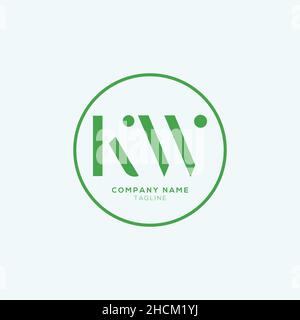 Creative modern KW Letter Business Logo Design Alphabet Icon Vector Symbol. Creative elegant letter KW logo template. Stock Vector