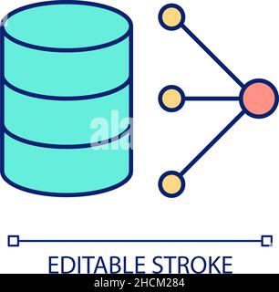 Datacenter RGB color icon Stock Vector