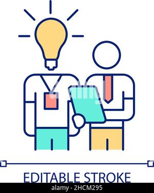 Career flexibility RGB color icon Stock Vector