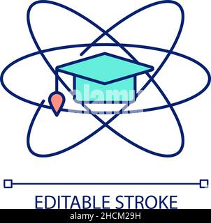 Computer science learning RGB color icon Stock Vector
