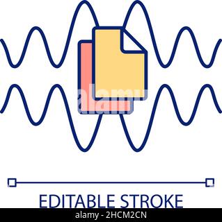 Data transmission RGB color icon Stock Vector