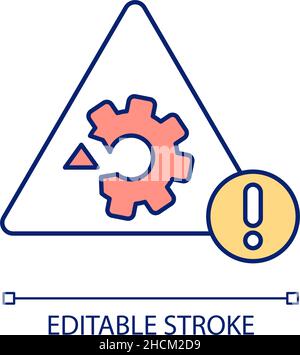 Software error correction RGB color icon Stock Vector