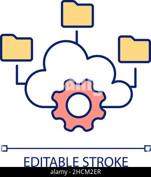 Cloud computing RGB color icon Stock Vector