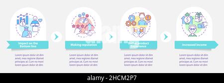 Benefits of customer service round infographic template Stock Vector