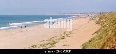 Dunes for flood defence in the Netherland Stock Photo
