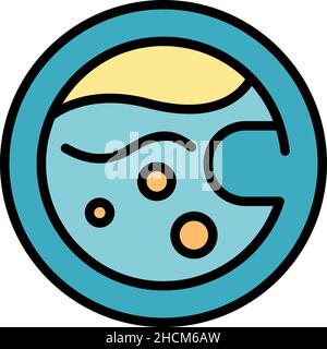 Laundry wash icon. Outline laundry wash vector icon color flat isolated Stock Vector