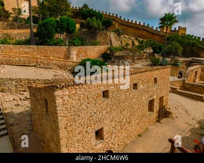 Scenic view of an ancient fortress in Mallorca, Spain Stock Photo