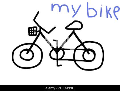 Cartoon bicycle Stock Photo