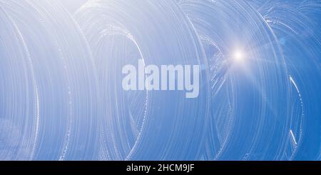 Window cleaner window with foam background texture, banner size Stock Photo