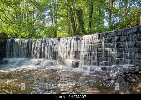 Magdale Waterfall near Honley in Huddersfield, West Yorkshire Stock Photo