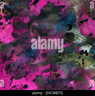Simple abstract watercolor, animal print. Sky brushed grunge Graffiti. Blue-pink tie dye boho. Best for backgrounds, wallpapers, covers and packaging, wrapping paper. Stock Photo