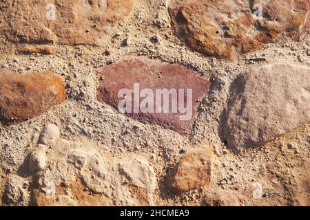 Sandstone footpath textured seface background. Stock Photo