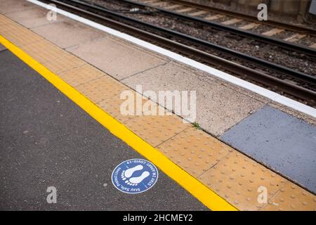 Wye railway station serves Wye in Kent, England, on the Ashford to Ramsgate line. The station and all trains that serve the station are operated by Southeastern. Stock Photo