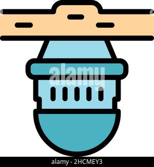 Circulator pump icon. Outline circulator pump vector icon color flat isolated Stock Vector