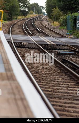 Wye railway station serves Wye in Kent, England, on the Ashford to Ramsgate line. The station and all trains that serve the station are operated by Southeastern. Stock Photo