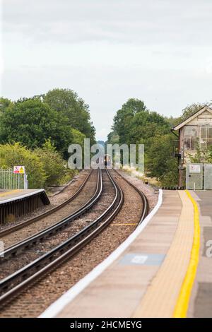 Wye railway station serves Wye in Kent, England, on the Ashford to Ramsgate line. The station and all trains that serve the station are operated by Southeastern. Stock Photo