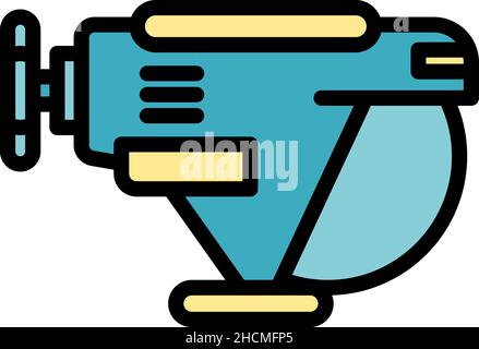 Carrier bathyscaphe icon. Outline carrier bathyscaphe vector icon color flat isolated Stock Vector