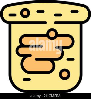 Chocolate paste icon. Outline chocolate paste vector icon color flat isolated Stock Vector