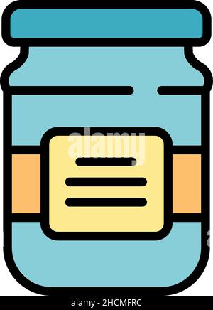 Chocolate paste ingredient icon. Outline chocolate paste ingredient vector icon color flat isolated Stock Vector