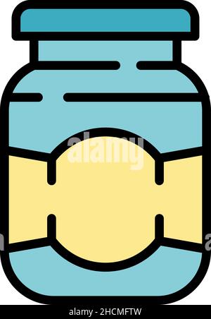 Chocolate paste gastronomy icon. Outline chocolate paste gastronomy vector icon color flat isolated Stock Vector
