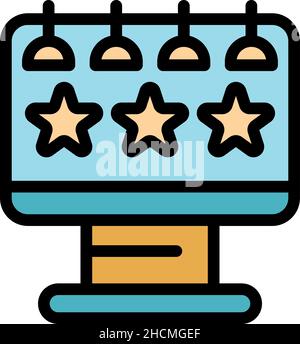 Invest monetization icon. Outline invest monetization vector icon color flat isolated Stock Vector