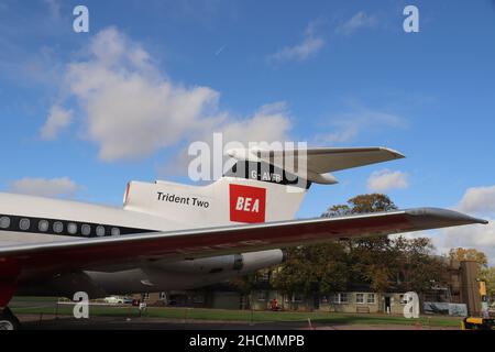 tail on old airliner Stock Photo