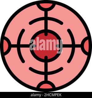Auto focus icon. Outline auto focus vector icon color flat isolated Stock Vector