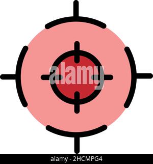 Camera autofocus mode flat color icons with quadrant frames on white ...