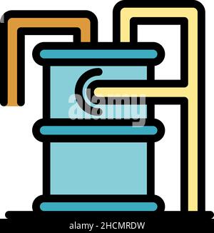 Canola agricultural icon. Outline canola agricultural vector icon color flat isolated Stock Vector