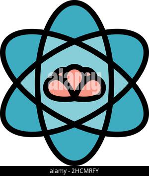 Natural canola flower icon. Outline natural canola flower vector icon color flat isolated Stock Vector