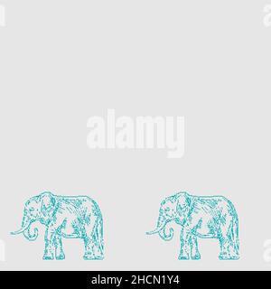 Elephant pixel art pattern seamless. 8bit Animal vector background. 8 bit Old video game graphics texture Stock Vector