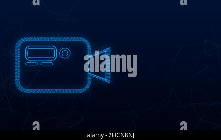 Video record, camera. Digital movie. Vector stock illustration Stock Vector