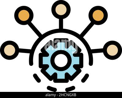 Expertise strategy icon. Outline expertise strategy vector icon color flat isolated Stock Vector