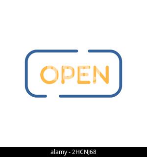 Open Vector flat icon. E-commerce sign. Graph symbol for your web site design, logo, app, UI. Vector illustration, EPS10. Stock Vector
