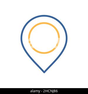 Pin map vector flat icon. Map pointer. Map markers. E-commerce sign. Graph symbol for your web site design, logo, app, UI. Vector illustration, EPS10. Stock Vector