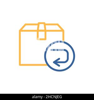 Return purchase flat icon. E-commerce sign. Graph symbol for your web site design, logo, app, UI. Vector illustration, EPS10. Stock Vector