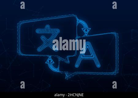 Online translator concept. Translator icon. Vector stock illustration Stock Vector