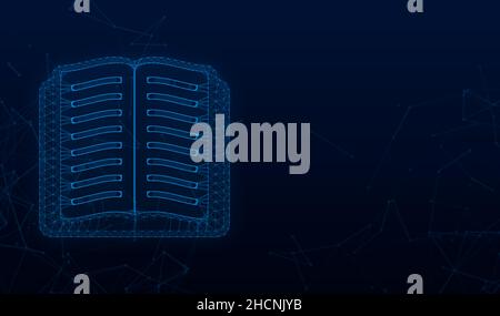 Books signs. Night bright advertisement. literature and library. Vector stock illustration Stock Vector