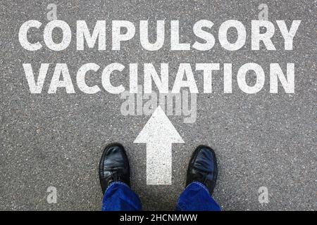Compulsory vaccination against coronavirus vaccine hesitancy corona virus COVID-19 Covid concept Stock Photo