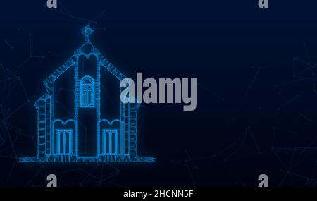 Church, great design for any purposes. Interior design. Line icon ...
