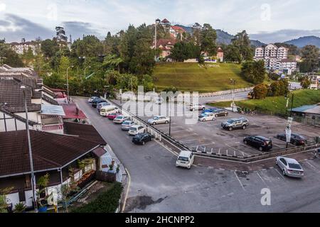 CAMERON HIGHLANDS, MALAYSIA - MARCH 27, 2018: View of Tanah Rata town in the Cameron Highlands, Malaysia Stock Photo
