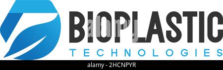 Simple BIOPLASTIC TECHNOLOGY future logo design Stock Vector