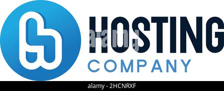 Simple design HOSTING COMPANY future logo design Stock Vector