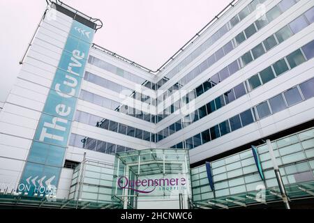 Slough, UK. 10th July, 2021. A general view of an entrance to the Queensmere shopping centre. Plans are shortly expected to be submitted to Slough Bor Stock Photo