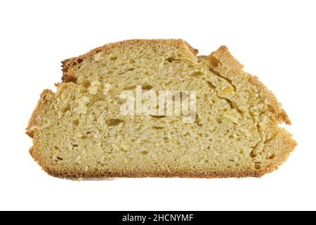 Slice of bread isolated on white background. Stock Photo