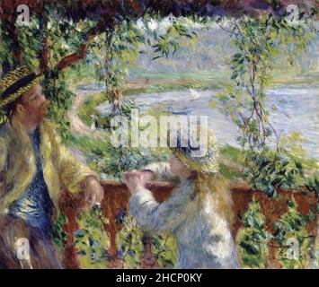 By the Water by the French impressionist Pierre Auguste Renoir Stock Photo