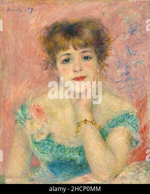 A portrait of Jeanne Samary by the French impressionist Pierre Auguste Renoir Stock Photo